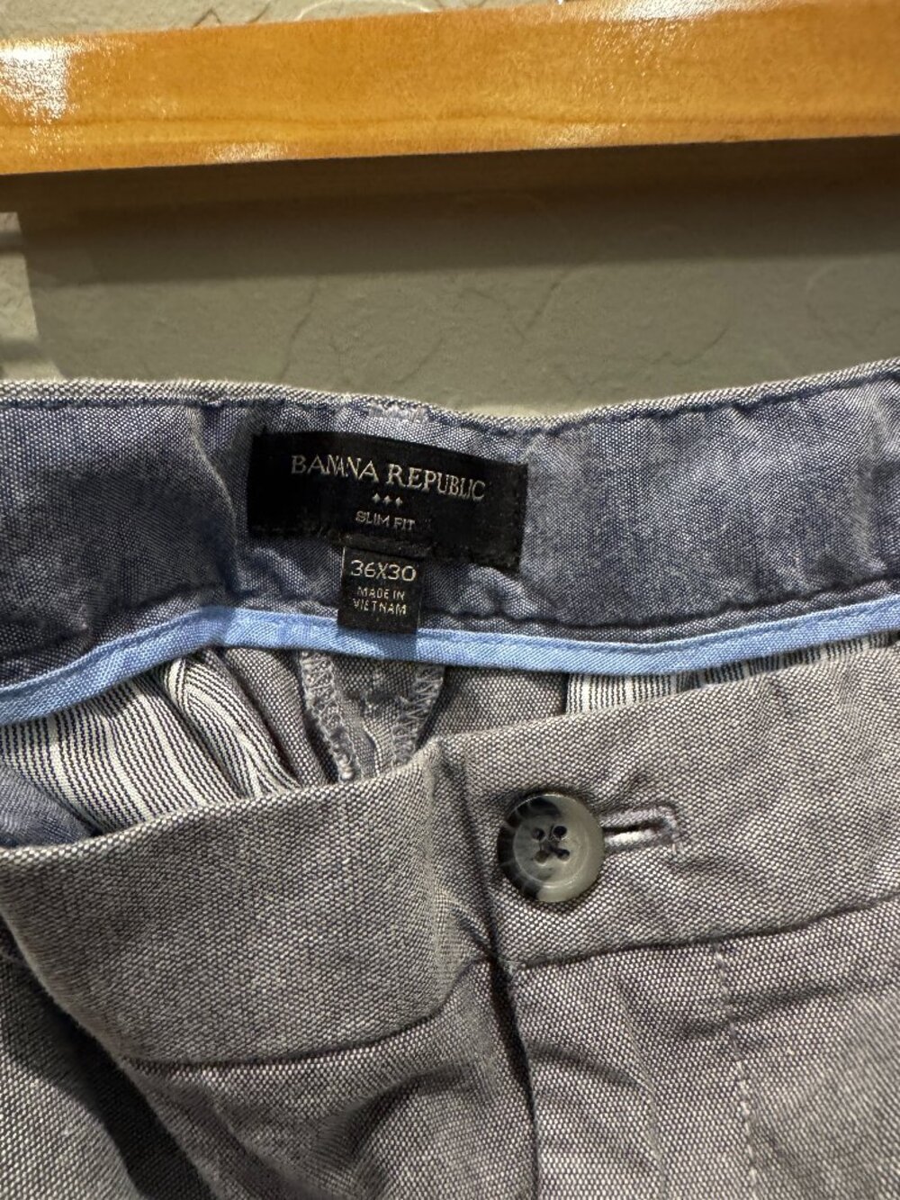 Banana Republic Slim Fit Men's Gray Dress Pants 36x30